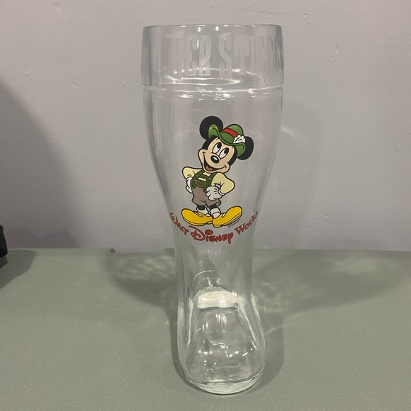Disney Parks Mickey Mouse - German Mickey Glass Boot - .5L - Beer Glass - Picture 1 of 5